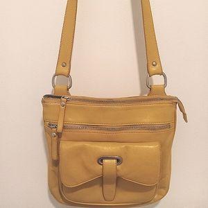 Danier Leather Mustard Yellow Crossbody Purse